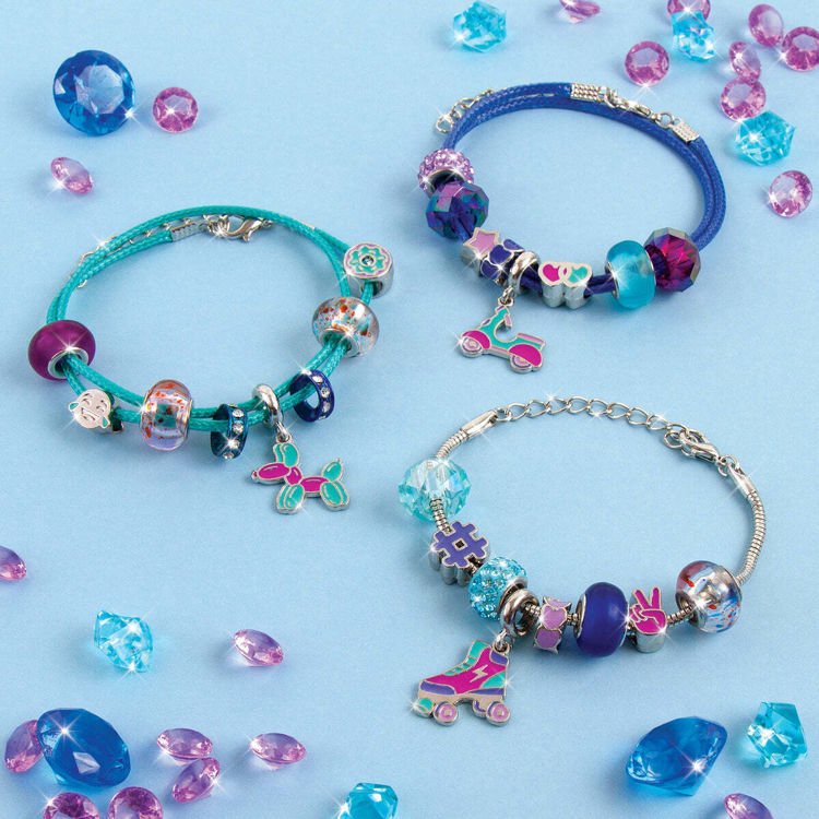 Picture of 7217 MAKE IT REAL HALO CHARMS BRACELETS - TRUE BLUE